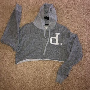 Diamond Cropped Hoodie